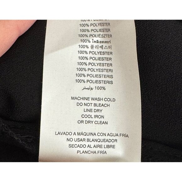 Michael Michael Kors Black Semi Sheer Blouse XL Off Shoulder Ruffle Minimalist - Picture 9 of 9